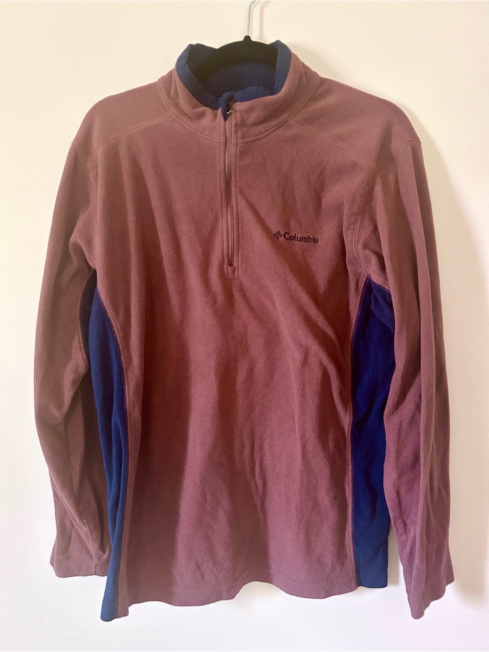 Columbia Men’s Klamath Range II Half-Zip Fleece Pullover - Maroon/Navy, Size M